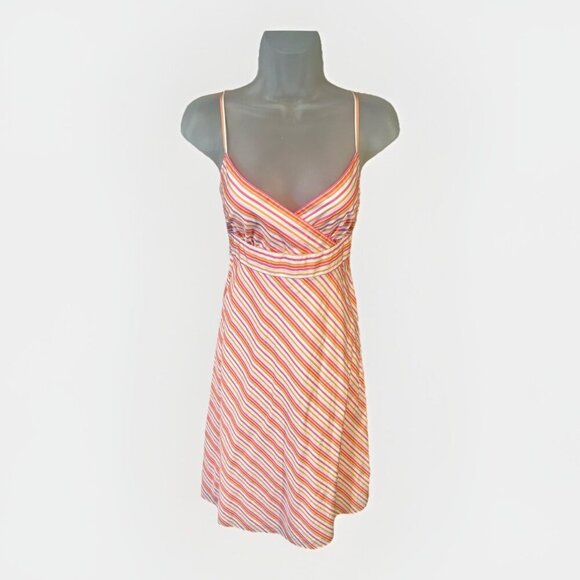 J.Crew Striped Empire Waist Sundress Womens Size 4 Spaghetti Strap Y2K Beach - Picture 4 of 9